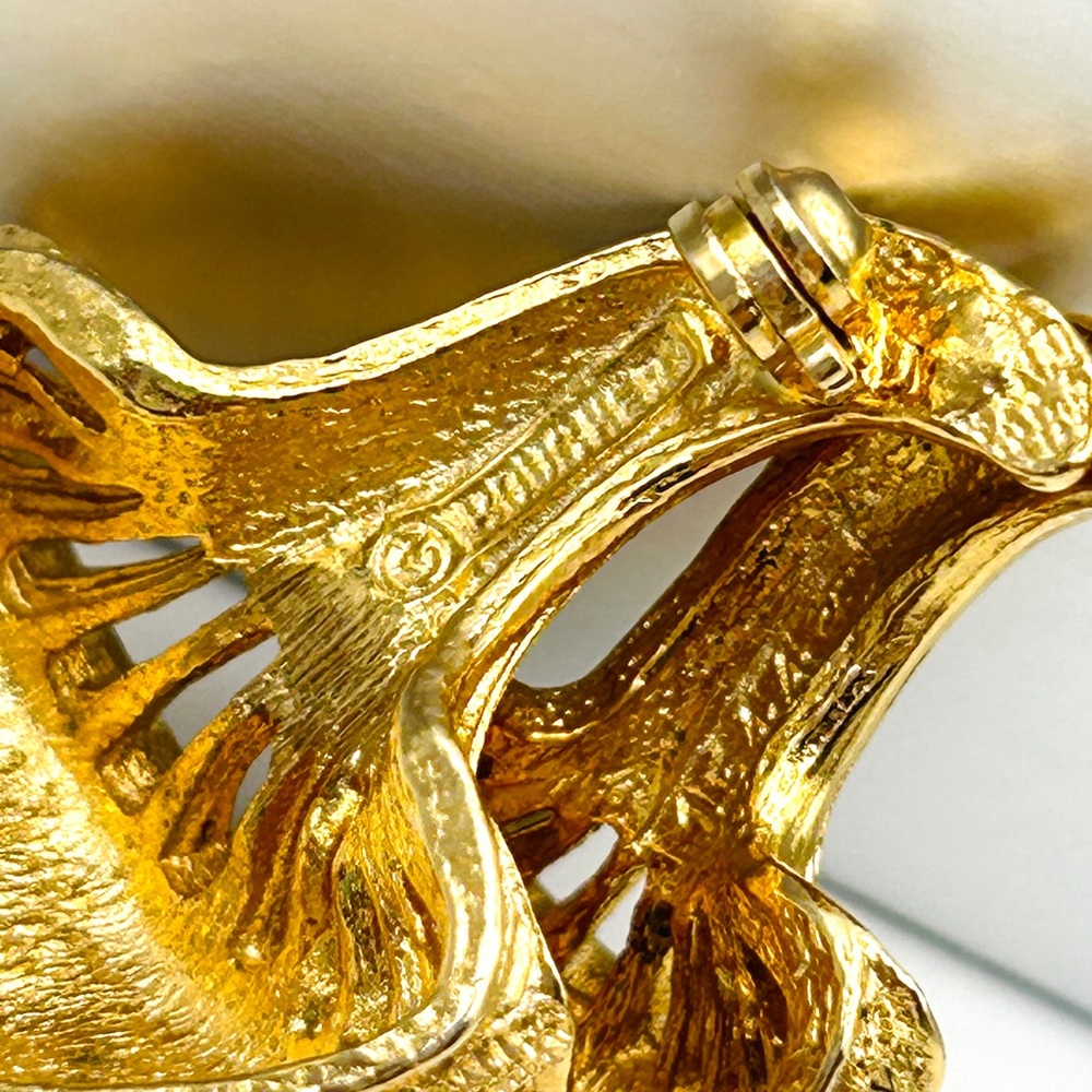 Vintage 60s Marcel Boucher Gold Tone Mushroom Brooch EUC - Picture 13 of 15